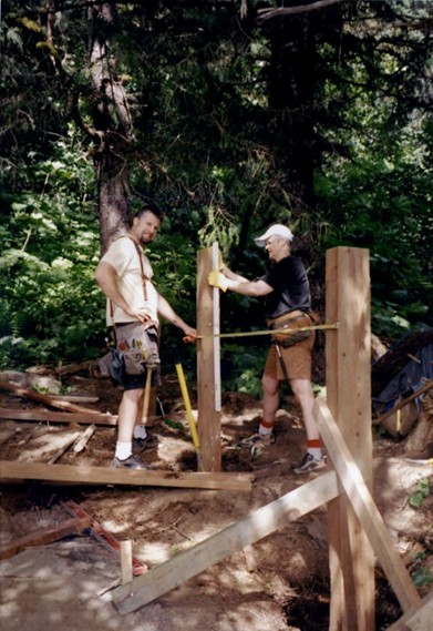 Carp and Traci on foundation